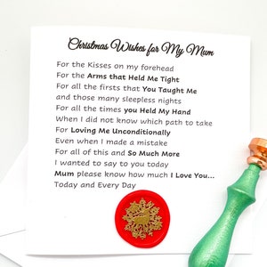 Cartolina di Natale mamma dalla figlia, cartolina di Natale mamma dal figlio, mamma di buon Natale, cartolina di buon Natale madre, Natale unico sentimentale