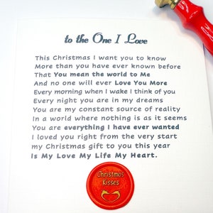 Tarjeta de Navidad para esposa, tarjeta de Navidad para esposo, para el que amo, tarjeta de Navidad, poema de amor navideño para pareja, novia, novio