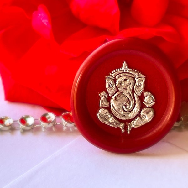 Ganesh Self adhesive wax seal stickers, Ganesha peel and stick wax stickers, Custom made wax seal stickers