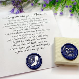Noiva Lucky Sixpence, cartão de casamento personalizado e sixpence-Something old-filha presente de casamento, irmã casamento Sixpence presente para noiva