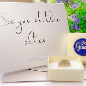Presente para meu noivo, noivo Lucky Sixpence, algo antigo - algo novo presente de casamento para ele, presente de casamento Sixpence para meu noivo