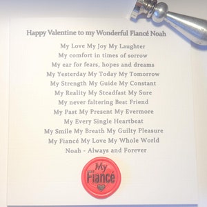 Biglietto di San Valentino per fidanzato, biglietto di San Valentino con poesia d'amore per fidanzato, biglietto di San Valentino personalizzato per lui