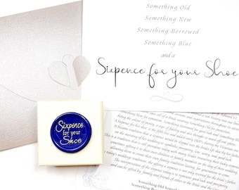 Lucky Sixpence for your Shoe, Wedding Gift with Wax Seal