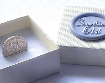 Lucky Sixpence, Recuerdo de la boda de la novia, Sixpence en su zapato, Novio Sixpence, Algo viejo regalo de boda para ella, Boda Sixpence para la novia