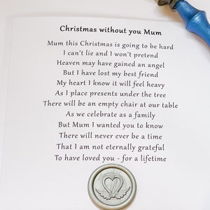 Sentindo sua falta no Natal, mãe, cartão de Natal para o pai, cartão de Natal para os avós, enfeite de túmulo para um ente querido no céu