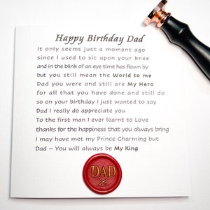 Biglietto di auguri per il compleanno del papà, poesia di compleanno per il papà