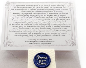 Lucky Wedding Sixpence, Bridal Keepsake, Groom Gift