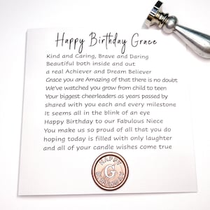 Carte d'anniversaire de nièce, carte personnalisée pour nièce, joyeux anniversaire à notre nièce, poème de carte d'anniversaire de nièce pour ma nièce