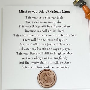 Tu me manques à Noël maman, carte tombale de Noël pour maman, carte de Noël au paradis