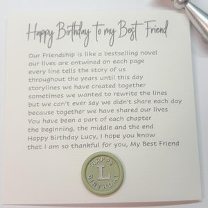 carte d'anniversaire pour un ami, carte d'anniversaire de meilleur ami, carte d'anniversaire personnalisée de meilleur ami - cadeau de poème d'amitié pour un ami