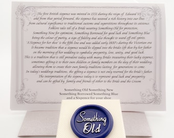 Wedding Lucky Sixpence for Bride, Something old Something New wedding tradition sixpence for her shoe gift,