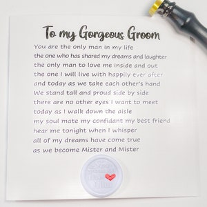 Tarjeta de boda Mr Mr Groom, para mi novio el día de nuestra boda, tarjeta del día de la boda de marido a marido