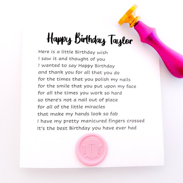 Nail Tech Birthday Greeting Card Etsy