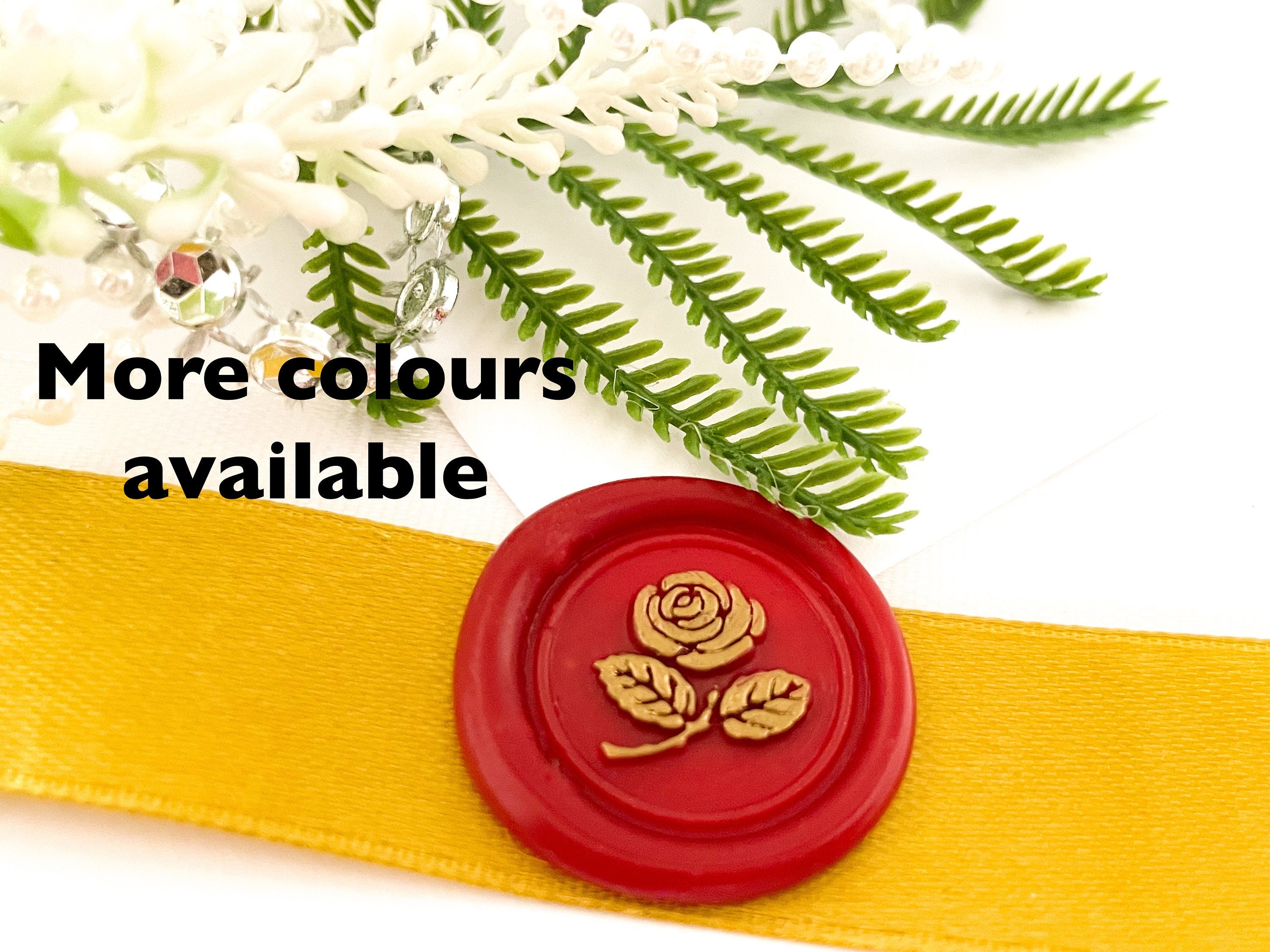 Wax Seal Stickers Rose Wax Seal Wedding Wax Seals Wax Stamp Etsy