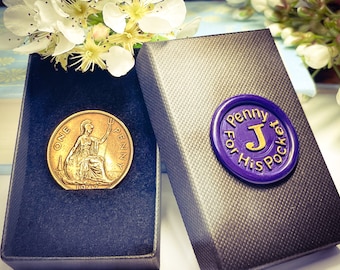 Personalized Penny Groom Gift, Good Luck Wedding Keepsake