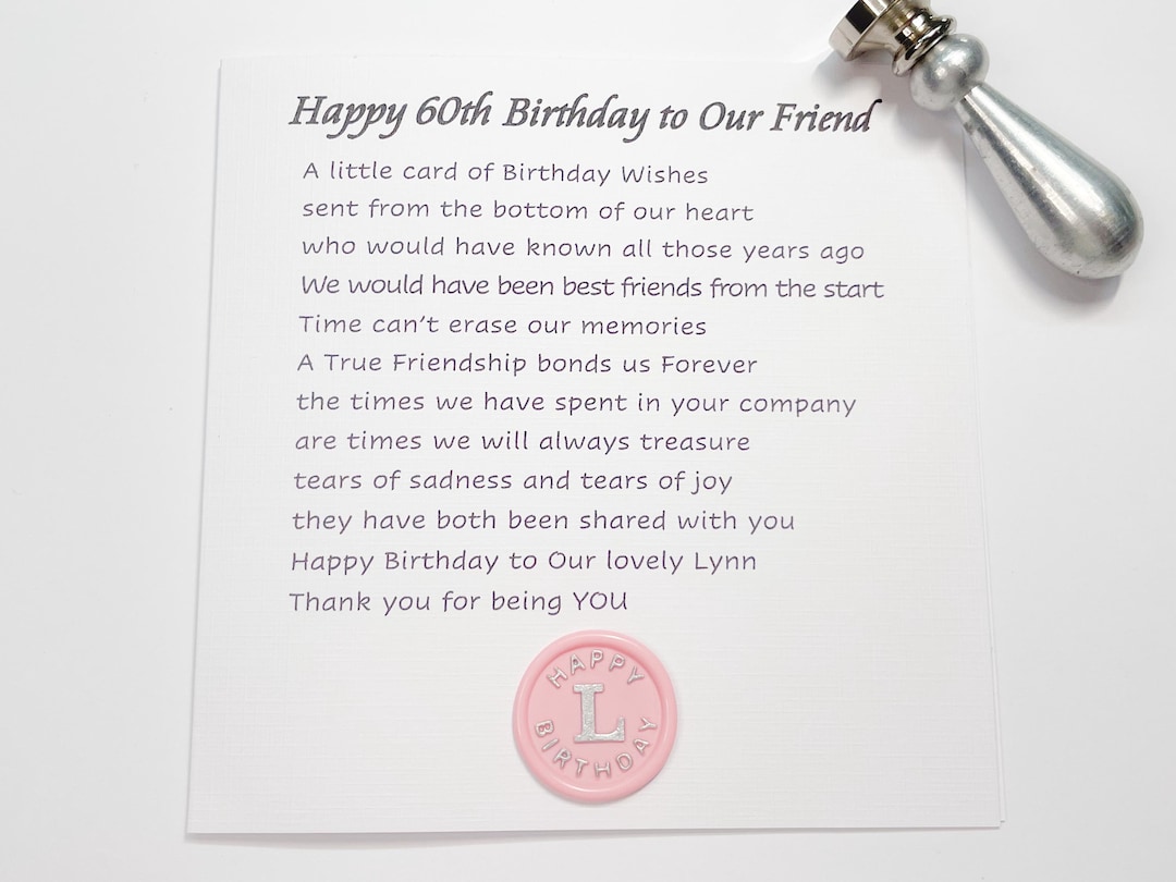 Personalized Birthday Card for Friend, Milestone Birthday, Wax Seal - Etsy