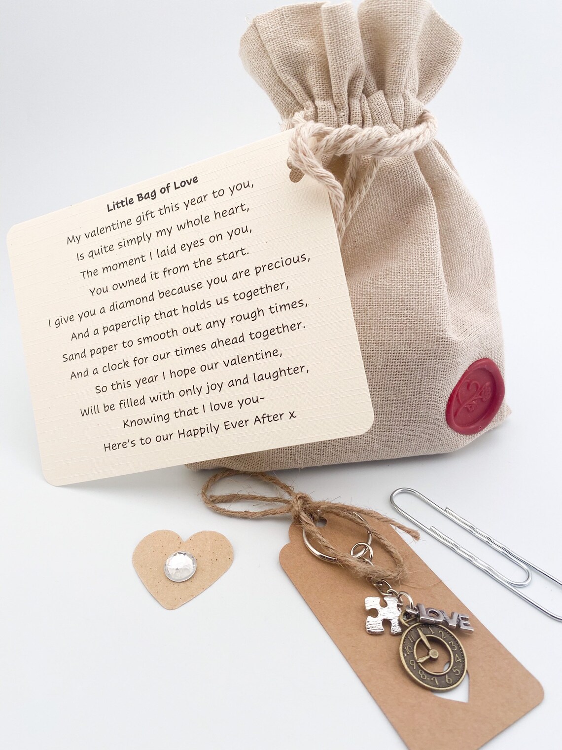 Valentines Day Love gift Little Bag of Love the one I Love Etsy