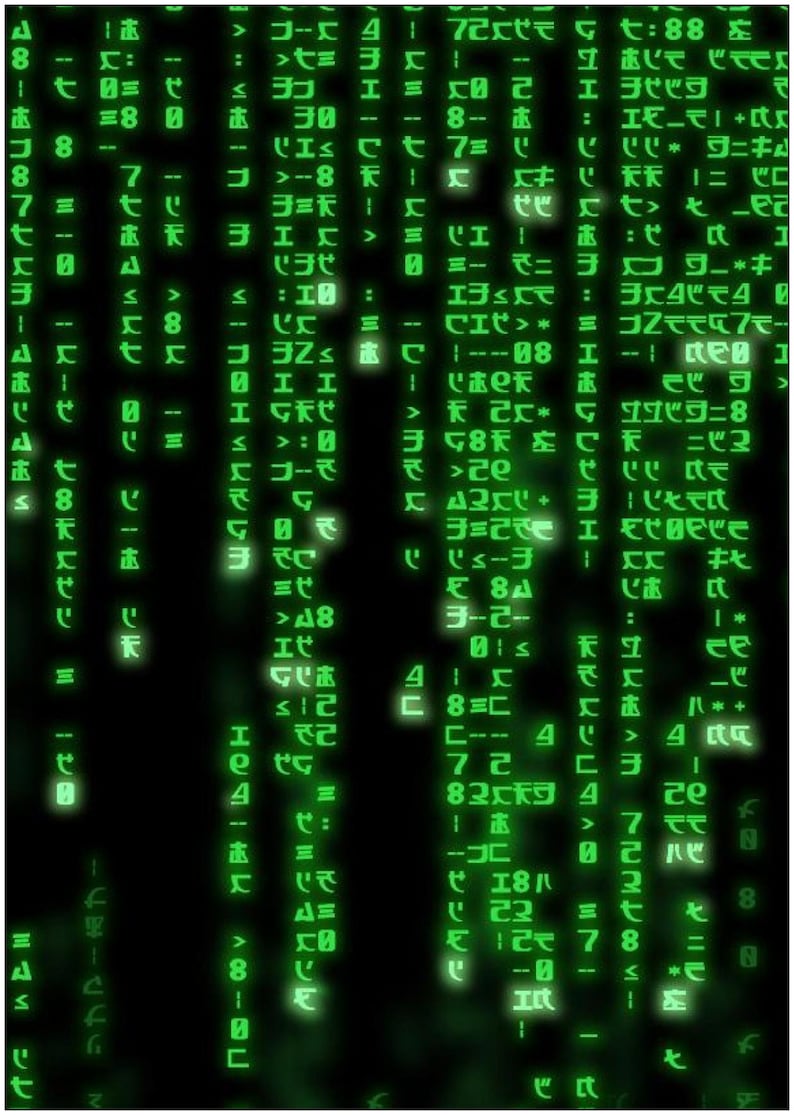 The Matrix Code Classic Movie METAL Poster Art Print Plaque | Etsy