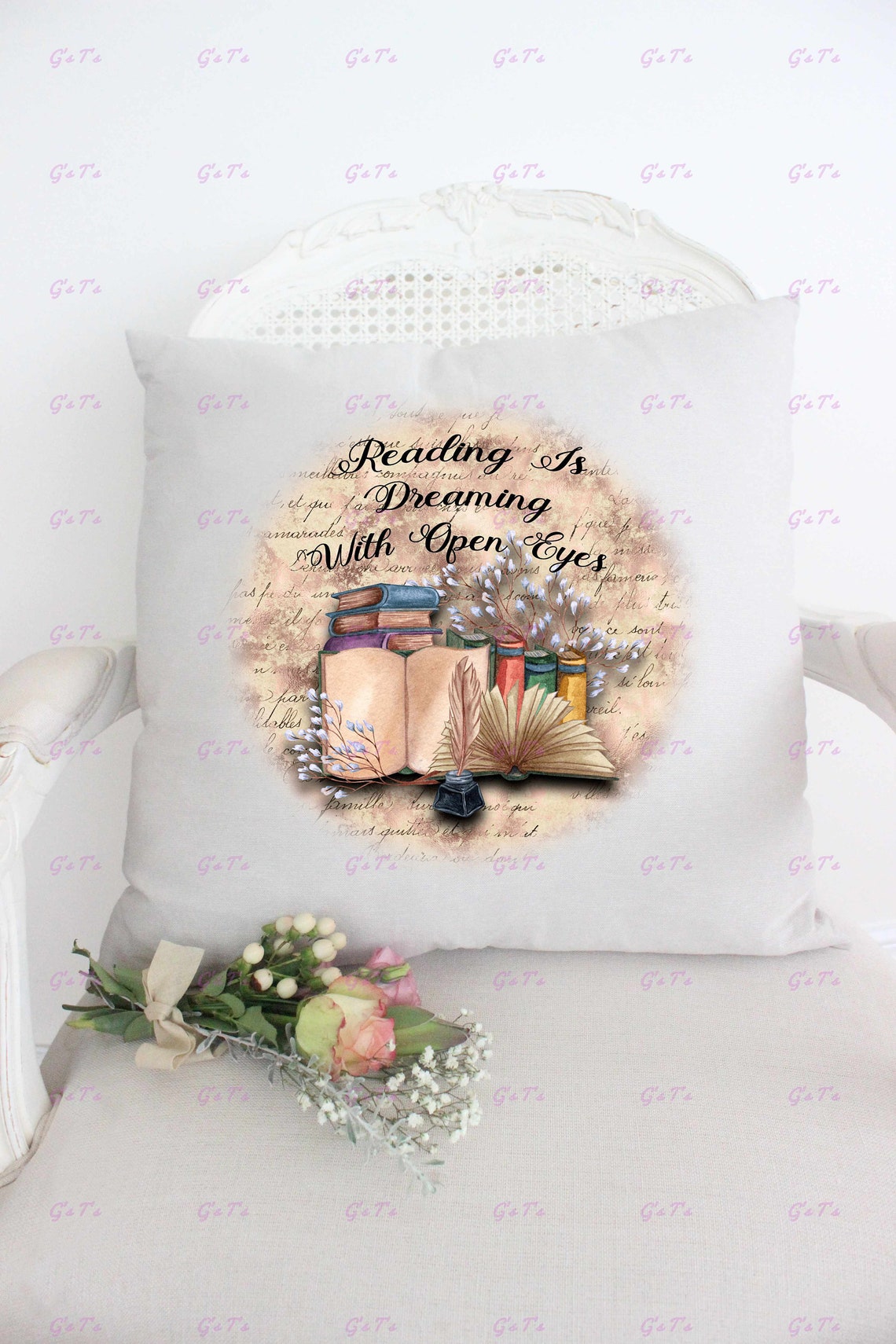 Book Lovers Cushion Bedtime Reading Reading Cushion Lockdown Pillows