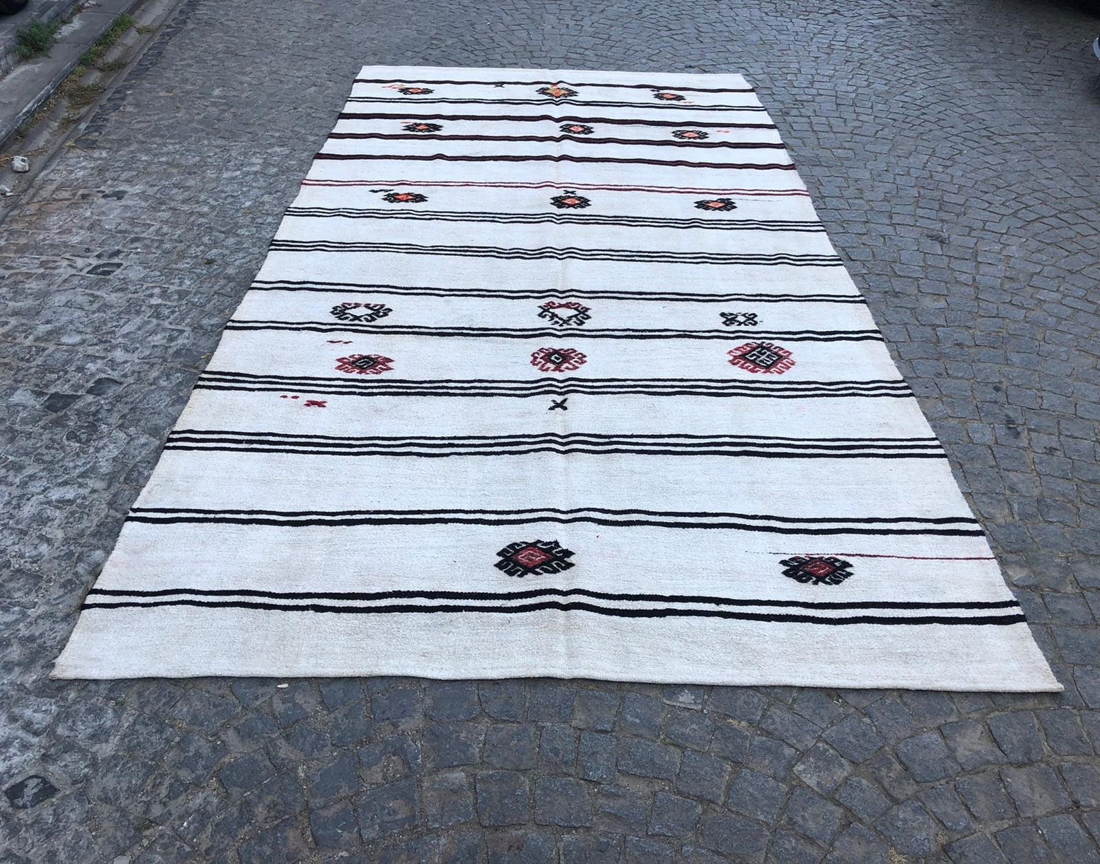 Tapis kilim En Chanvre