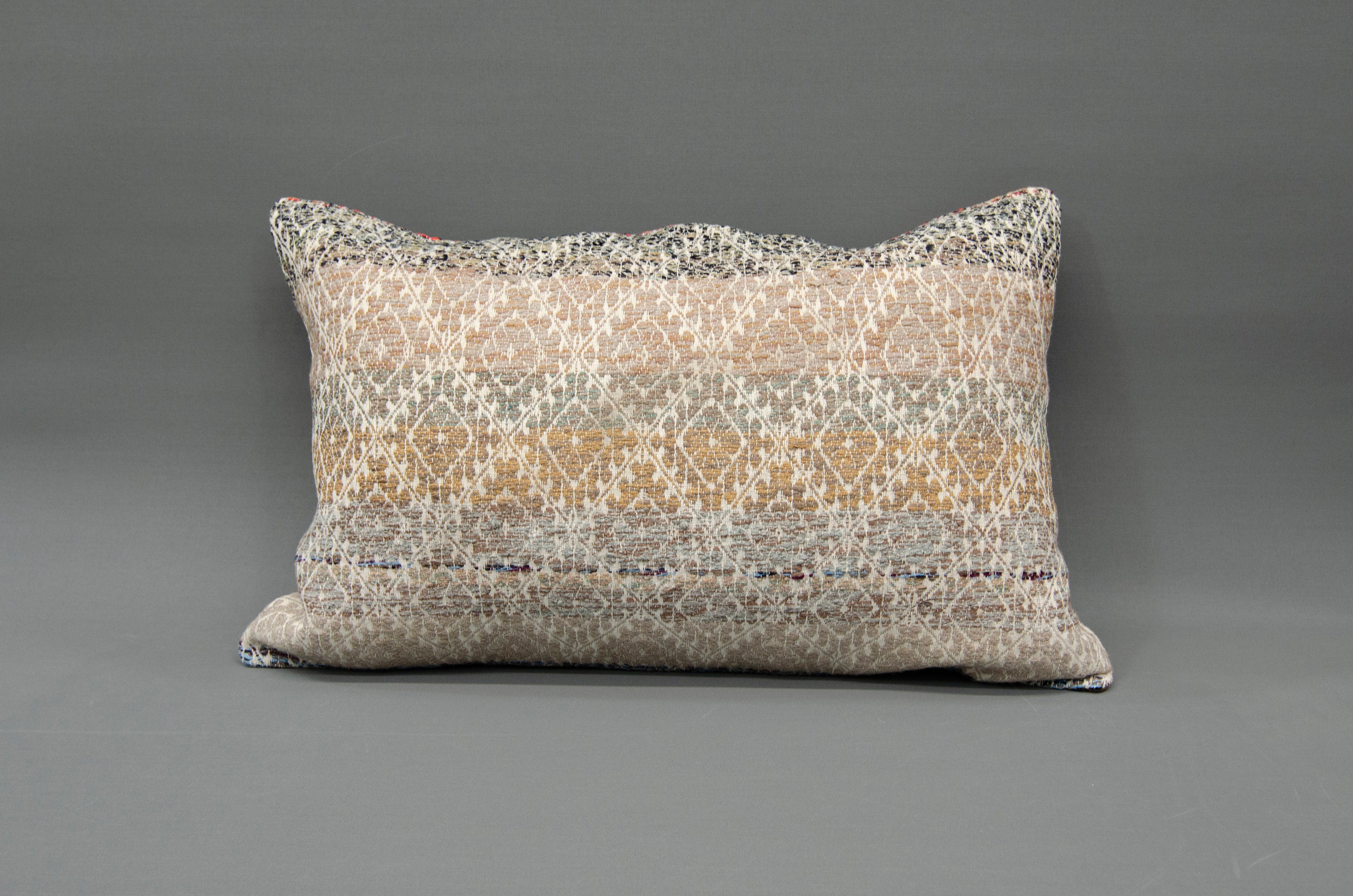 16 X 24 Gray Pillow, Brown Pillow, Navy Blue Pillow, Sofa Pillow