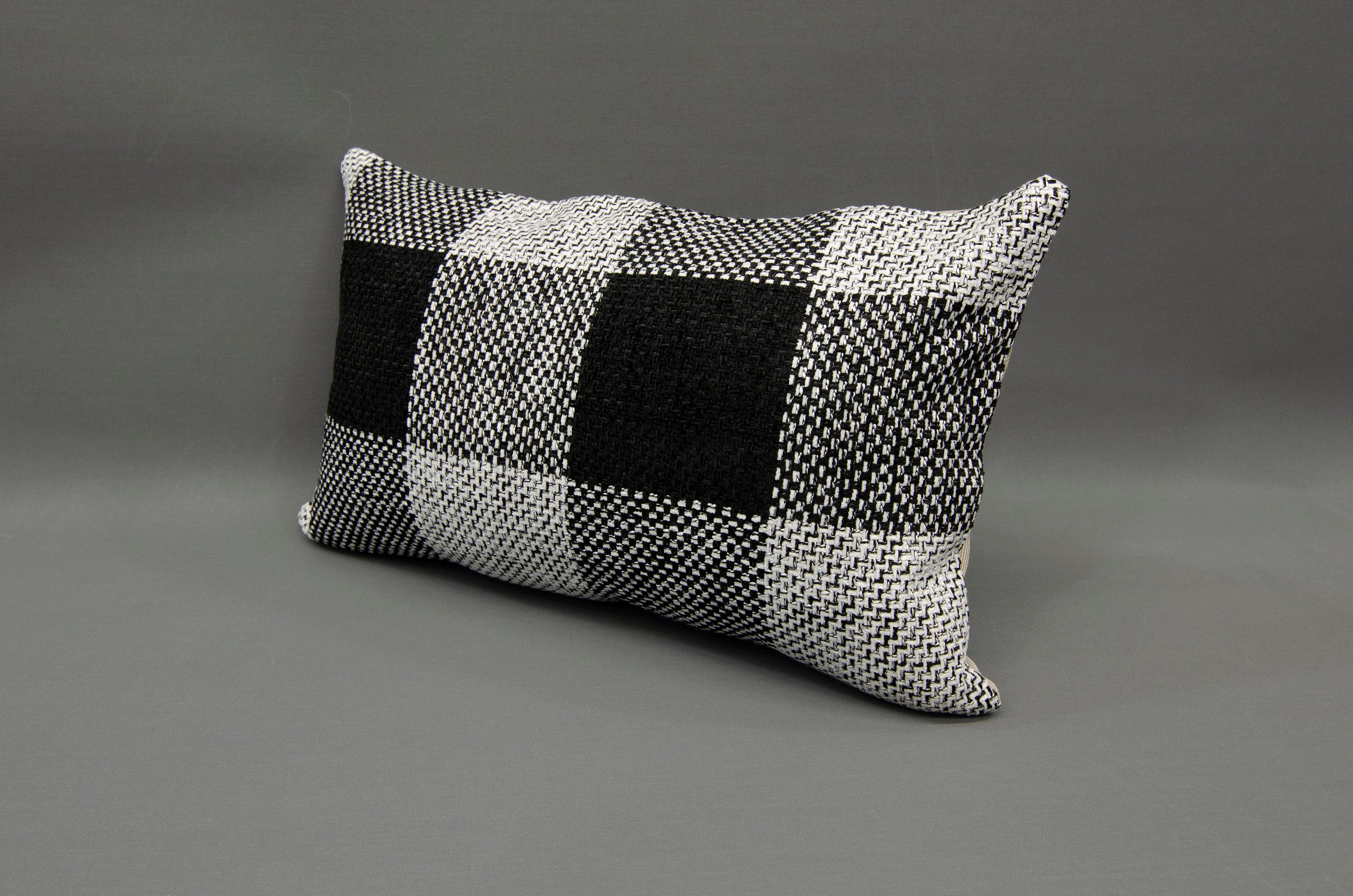 12 X 20 Natural Black Pillow, Handwoven Vintage Oushak Pillow, Bohemian Decorative Pillow ...