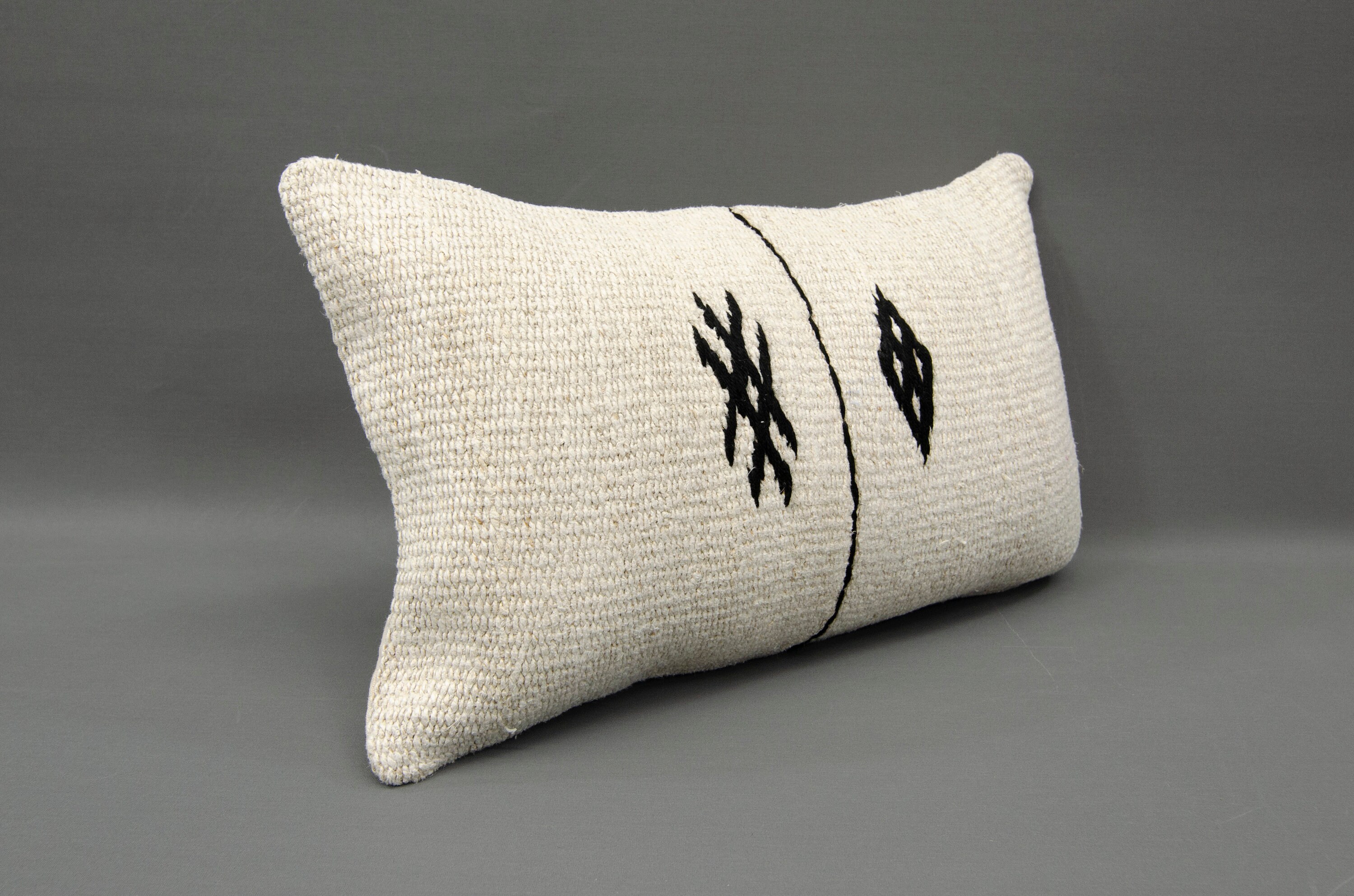 12 X 20 Hemp Pillow White Antique Pillow Etsy UK