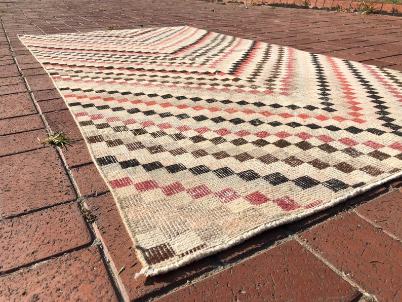 Turkish Rug Area Rug,Natural Carpet Anatolia Carpet 110x200 Cm Home Decor Living Room Carpet Handmade Rug 3.6x6.5 Ft Colorful Carpet