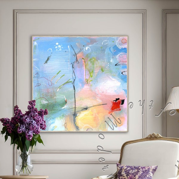 Large Abstract Prints, Abstract Painting, Canvas Wall Art, Giclee Prints, Framed Paper Prints, Colorful Abstract Painting, Oversized Canvas