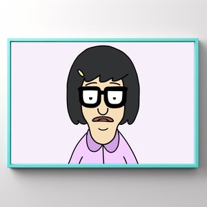 Tina Urgh Bobs Burgers | Fun Sassy Belcher | Bedroom and Office Print | Funny Bright Wall Art