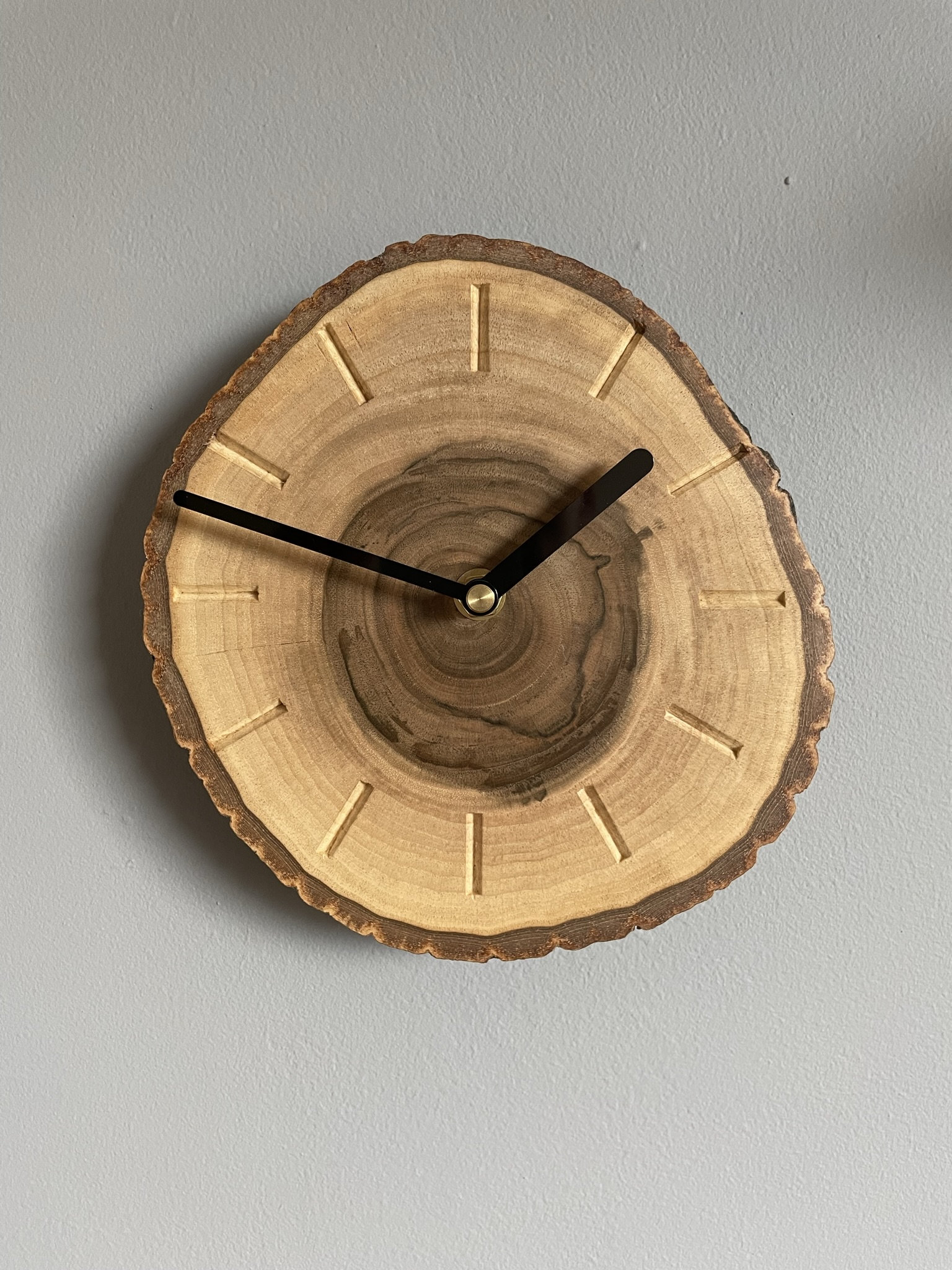 Walnut Wood Clock Etsy