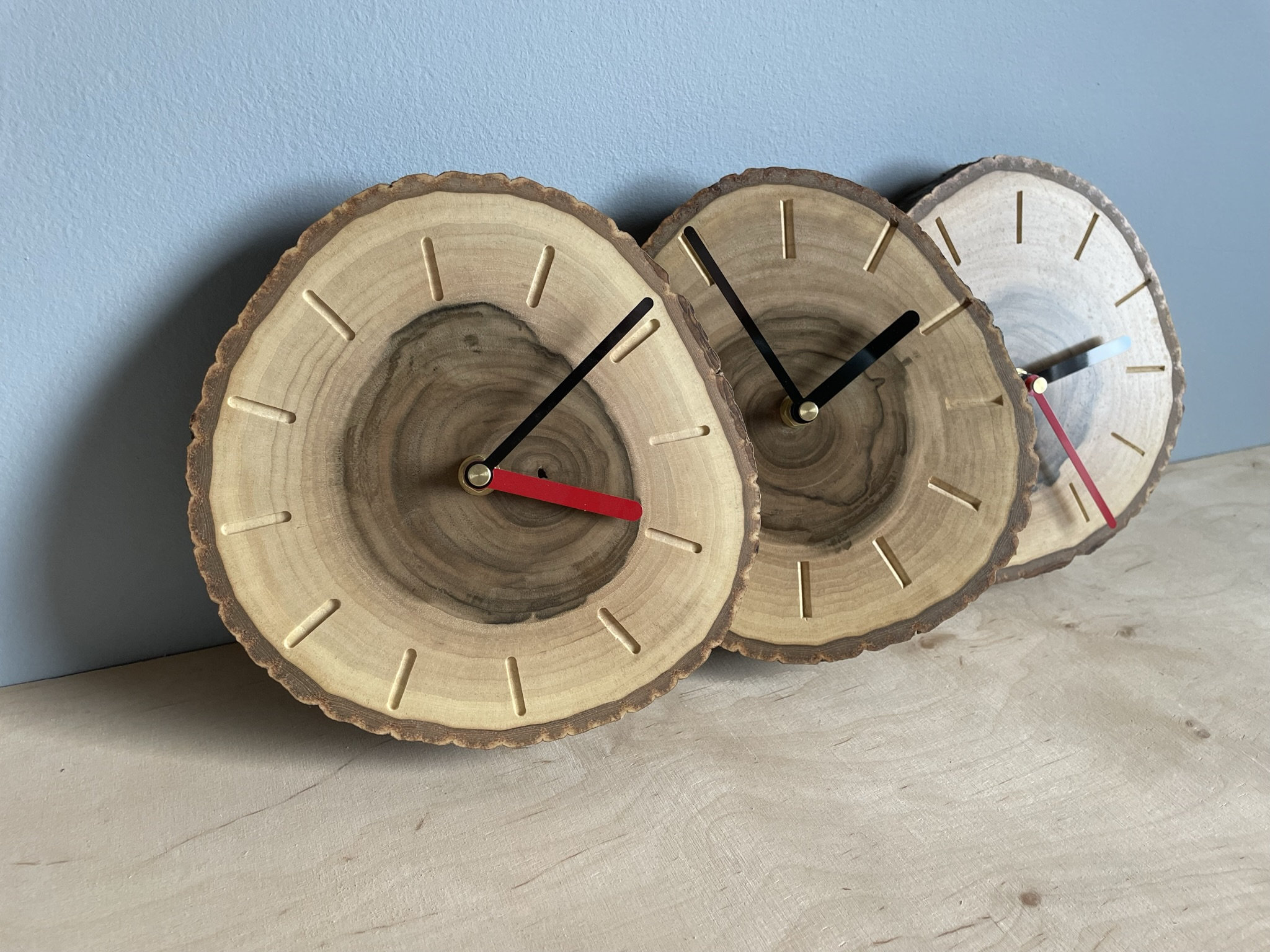 Walnut Wood Clock Etsy