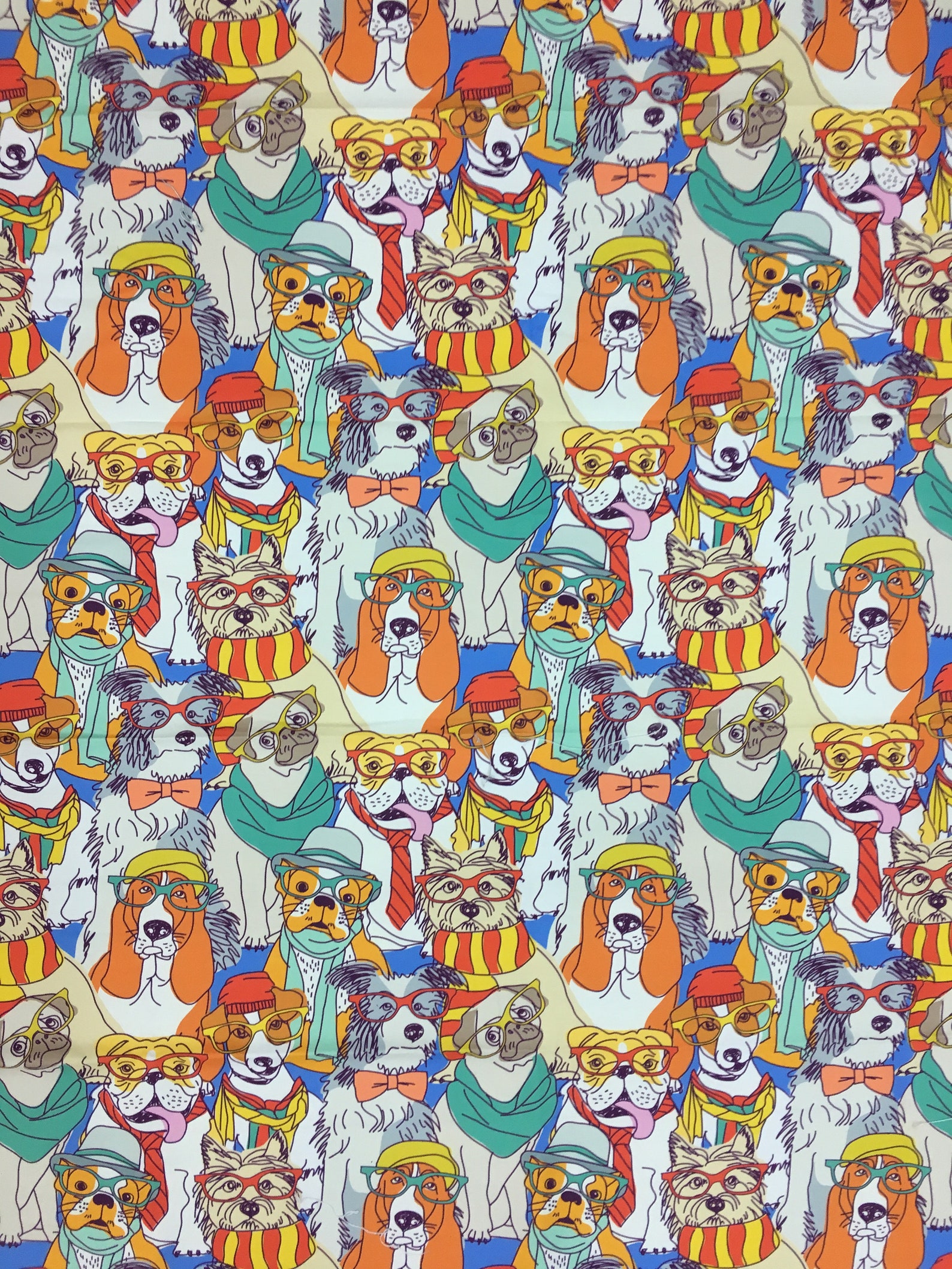 Dogs Fabric Waterproof Fabric Animal Printed Dog Etsy