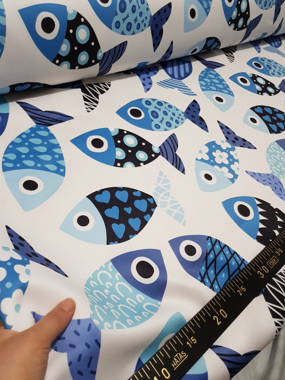 Fish Fabric Fish Pattern Animal Print Upholstery Fabric - Etsy
