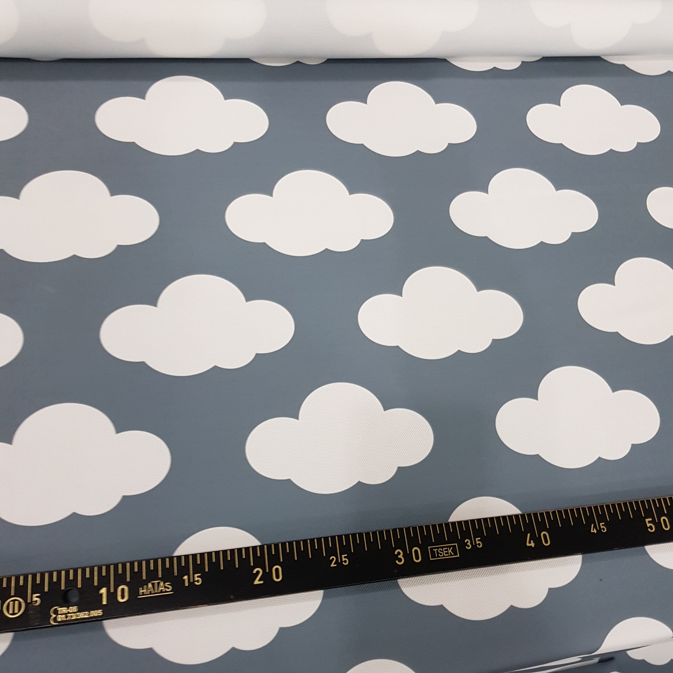 Cloud Fabric Cloud Pattern Stain Resisant Fabric Gray Etsy