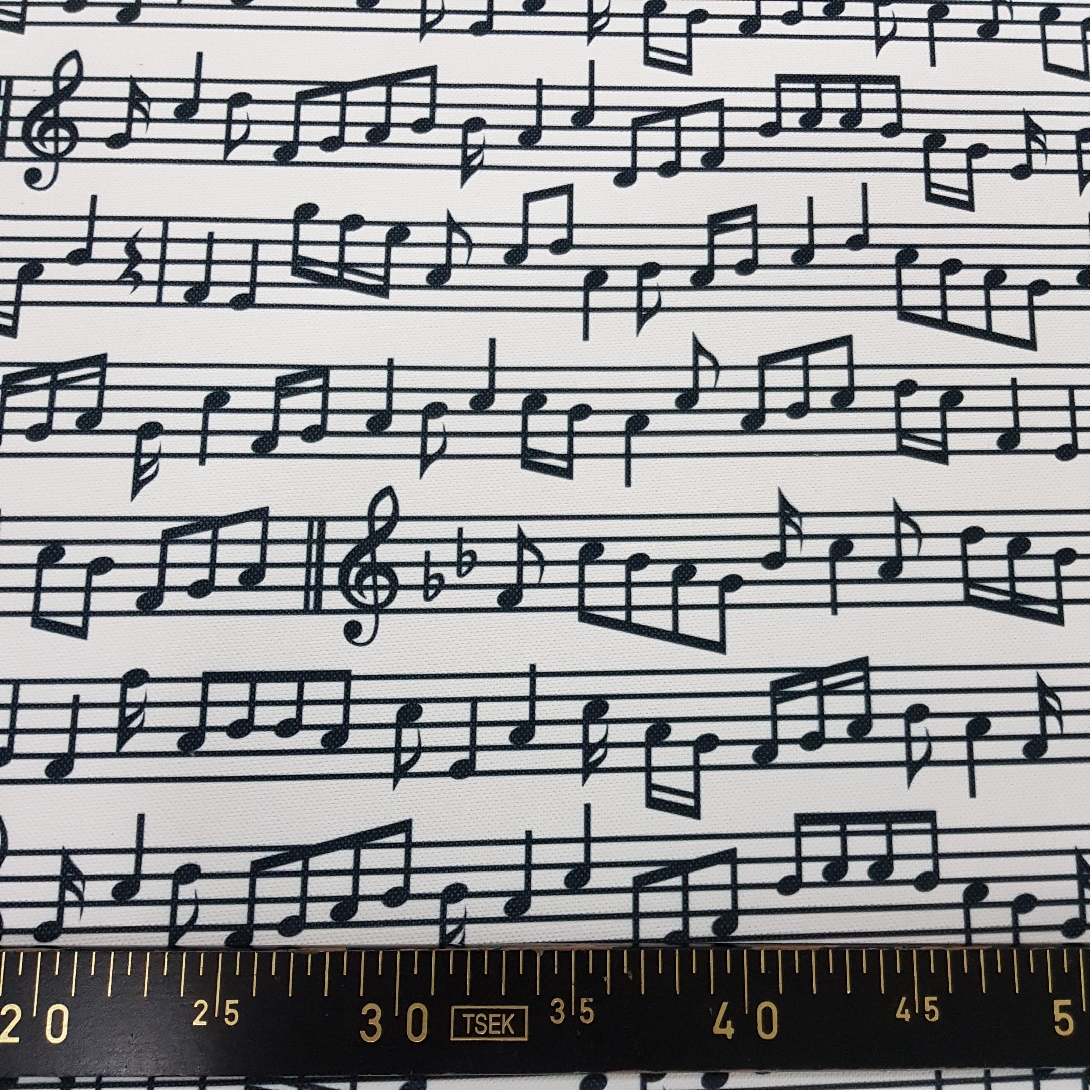 Musical Note Fabric, Musical Note Pattern, White Fabric, Upholstery