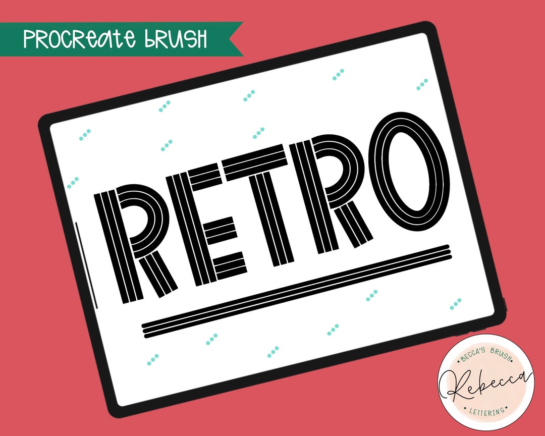 Procreate Retro Brushes Procreate Retro Brush Procreate Etsy