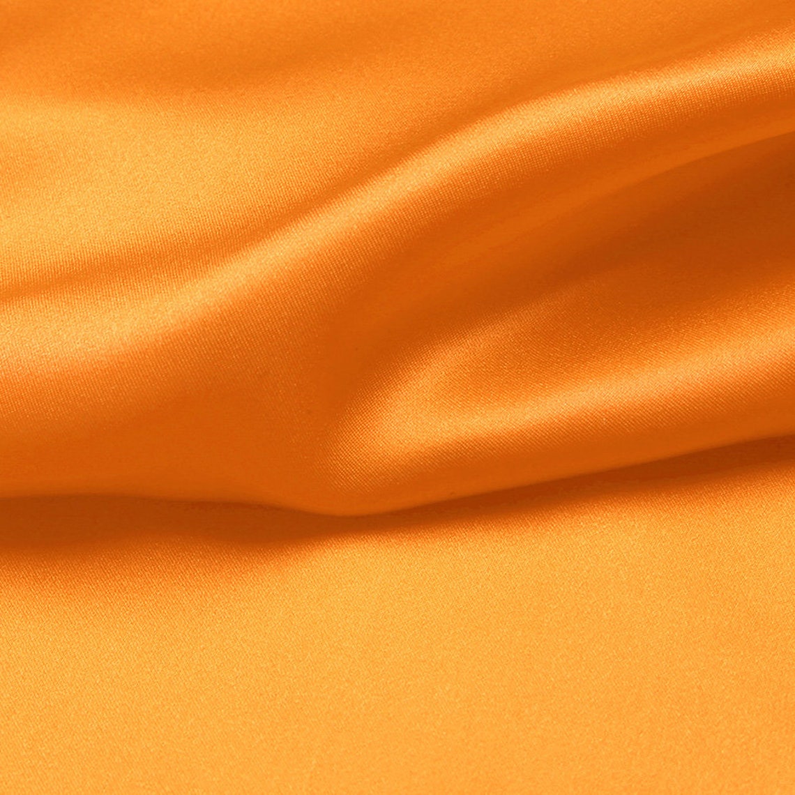 Pure Color Silk Dark Yellow Fabric Stretch Silk Satin Designer Fabric