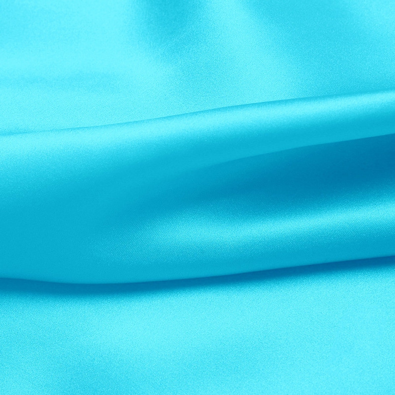 Pure Color Silk Light Blue Fabric Stretch Silk Satin Designer Etsy