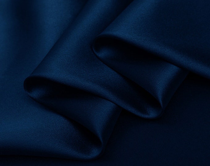 Navy Blue Plain Dyed Kiana Silk