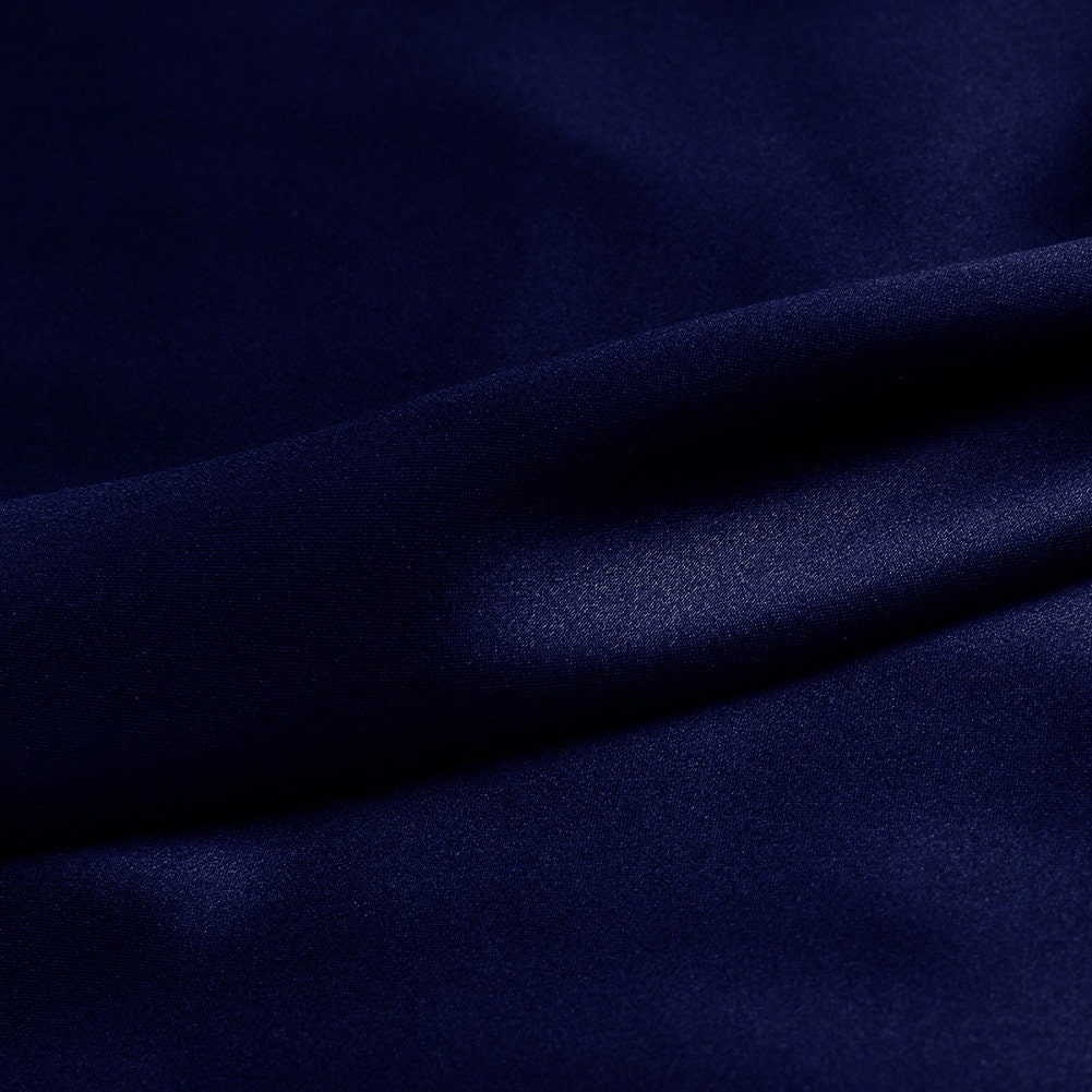 Pure Color Silk Deep Blue Fabric Stretch Silk Satin Designer - Etsy