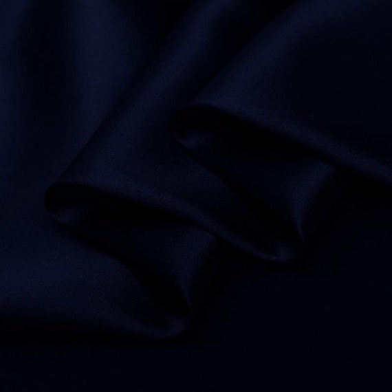 Pure Color Silk Pure Black Fabric Stretch Silk Satin Designer