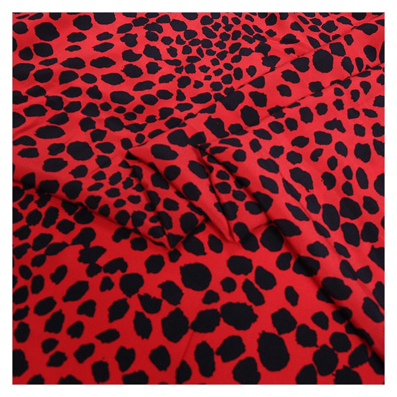 Buy Leopard Pattern Printing Red and Pink Are Available 100% Silk ...