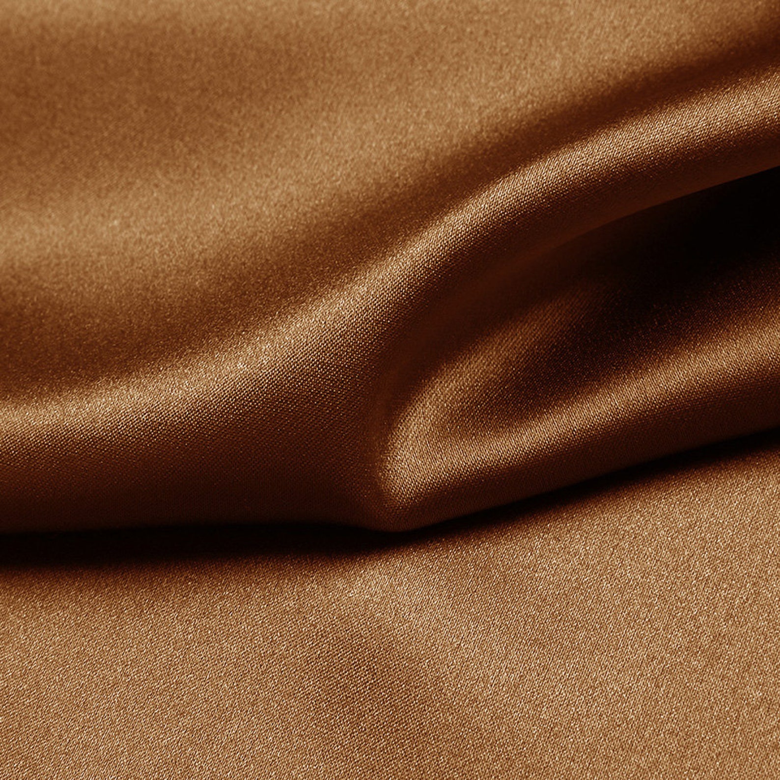 Pure Color Silk Light Brown Charmeuse Fabric-100% Pure Cotton Solid