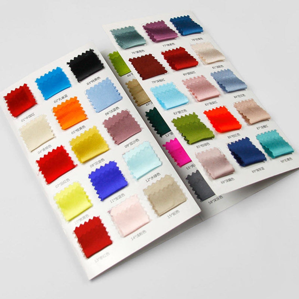 90 Sample Color Cards of Solid Color Fabrics Etsy