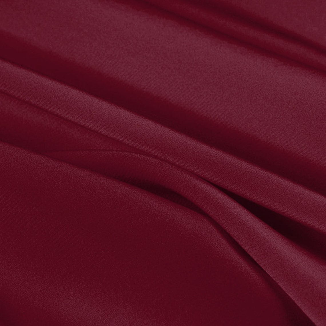 Pure Silk Red Wine Color Fabric 100% Silk Crepe De Chine - Etsy