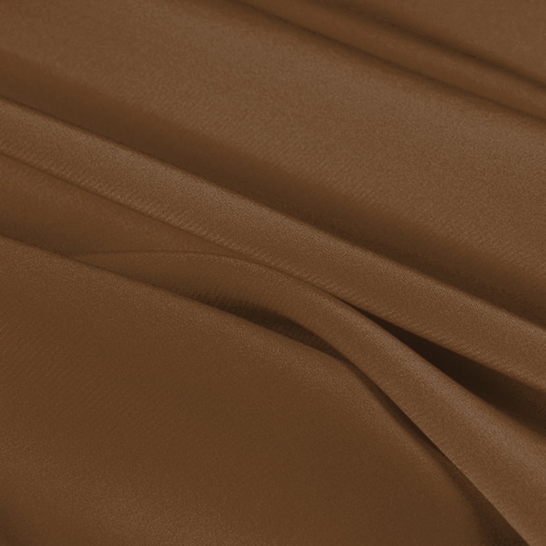 Pure silk light brown fabric 100/% Silk Crepe de Chine fabric Width 44 inch
