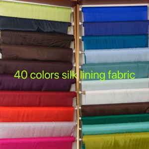 40 Colors Solid Silk Cotton Blend Fabric Lining Fabric 19.6/50cm