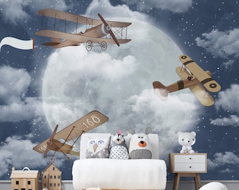 Baby martex pro flyer plane star airplane prepasted wall border roll new Baby martex pro flyer plane star airplane prepasted wall border roll new