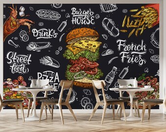 Cafe Wallpaper Etsy Cafe Wallpaper Etsy